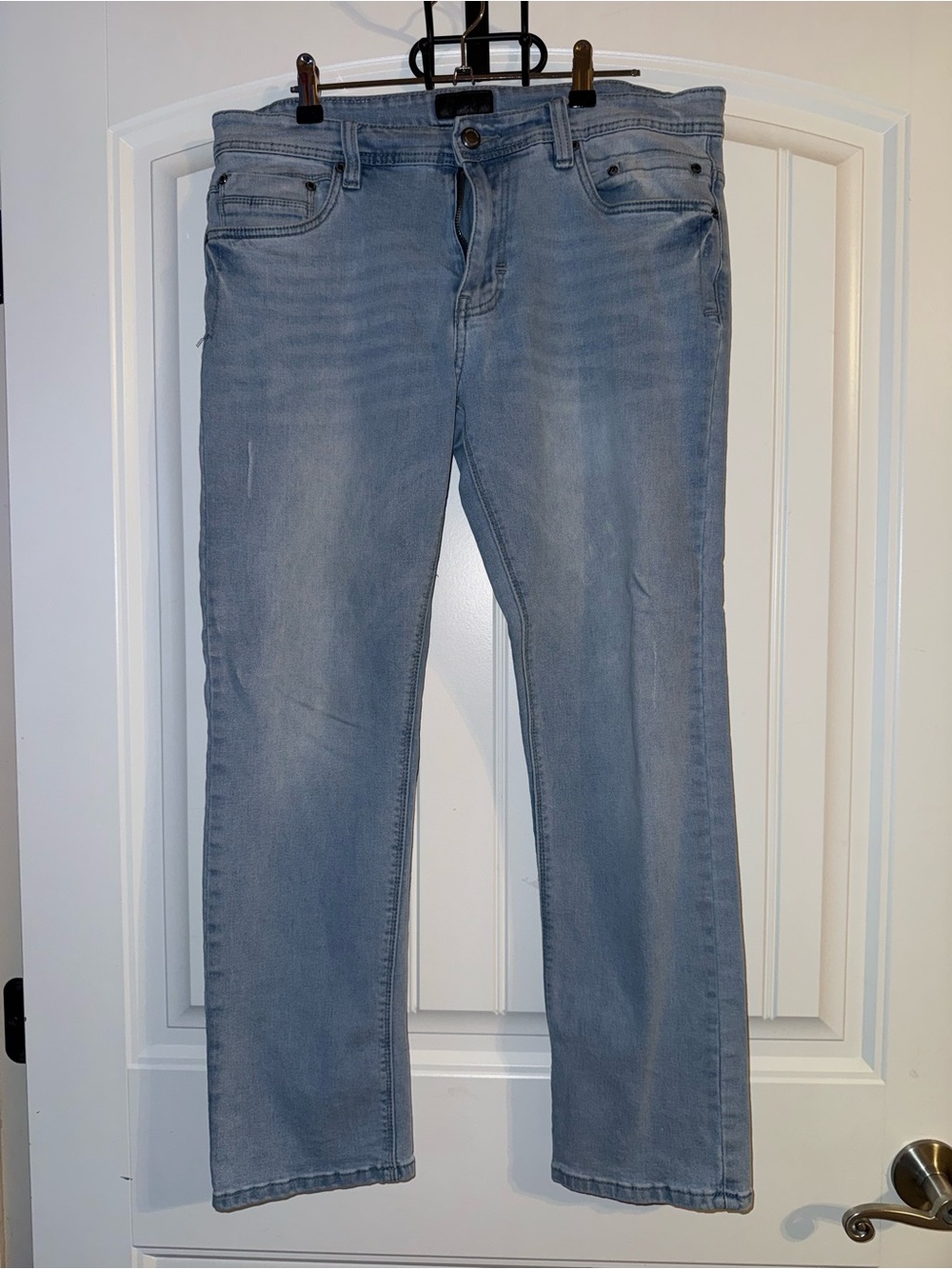 Light Blue Straight Fit Men's Jeans